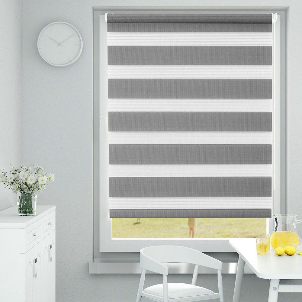 Doppelrollo Duo Fensterrollo, i@home, ohne Bohren, freihängend, Klemmfix