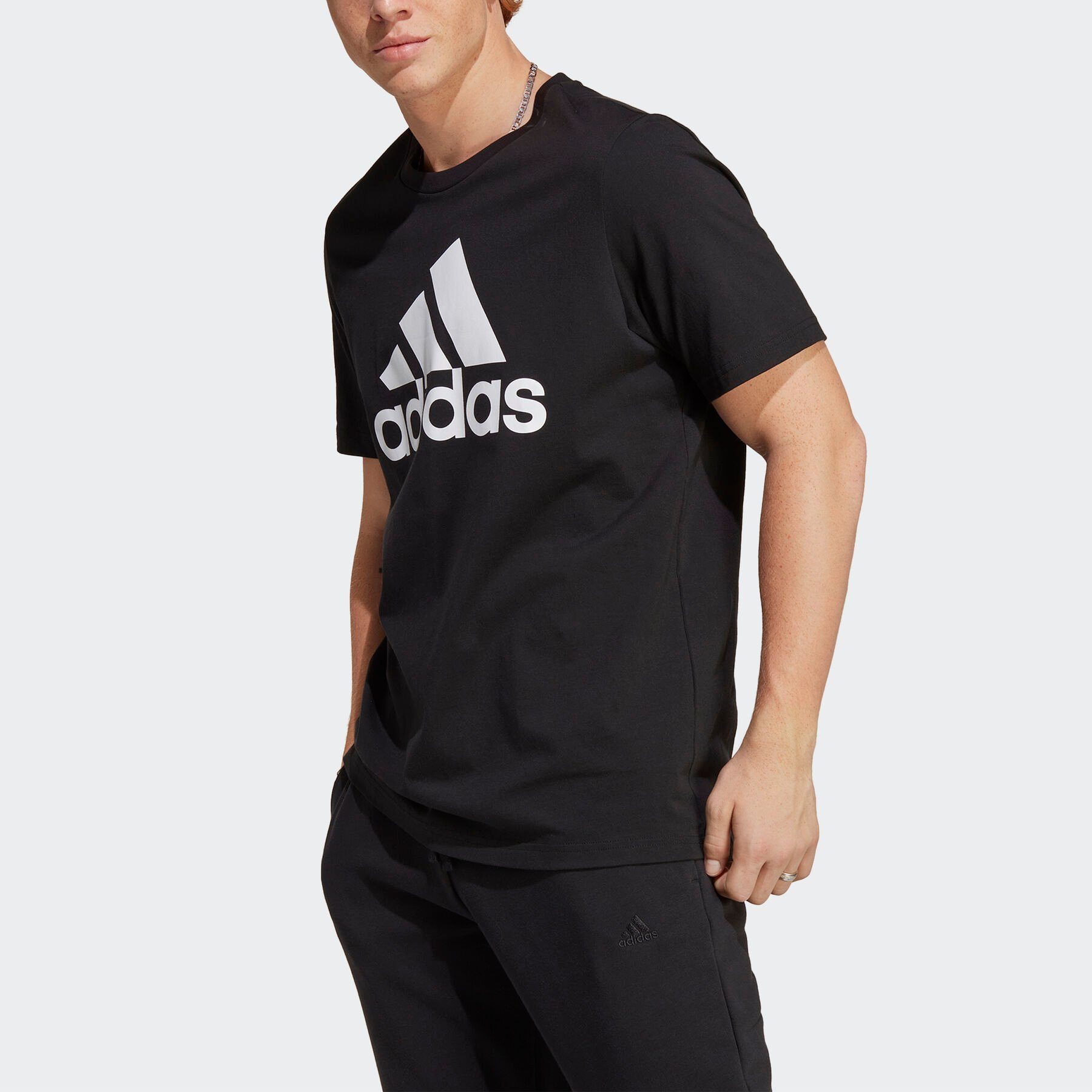 adidas Sportswear T-Shirt M BL SJ T Black / White | Sport-T-Shirts