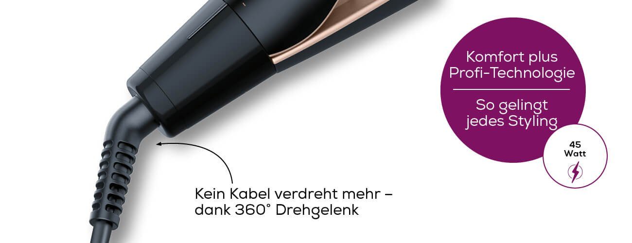 BEURER Glätteisen HS 100 Keramik-beschichtet, Schnellaufheizung 12 sek.