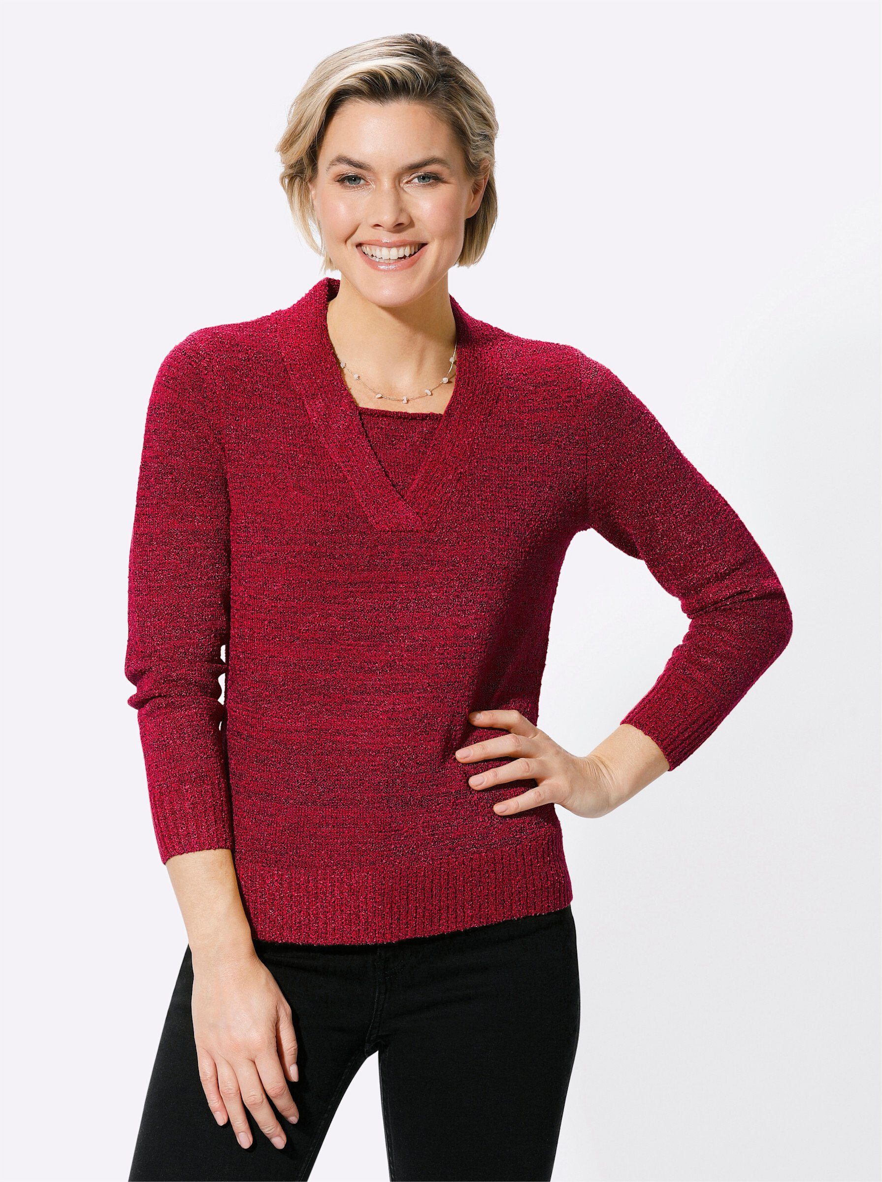 Witt Strickpullover Bouclé-Pullover günstig online kaufen