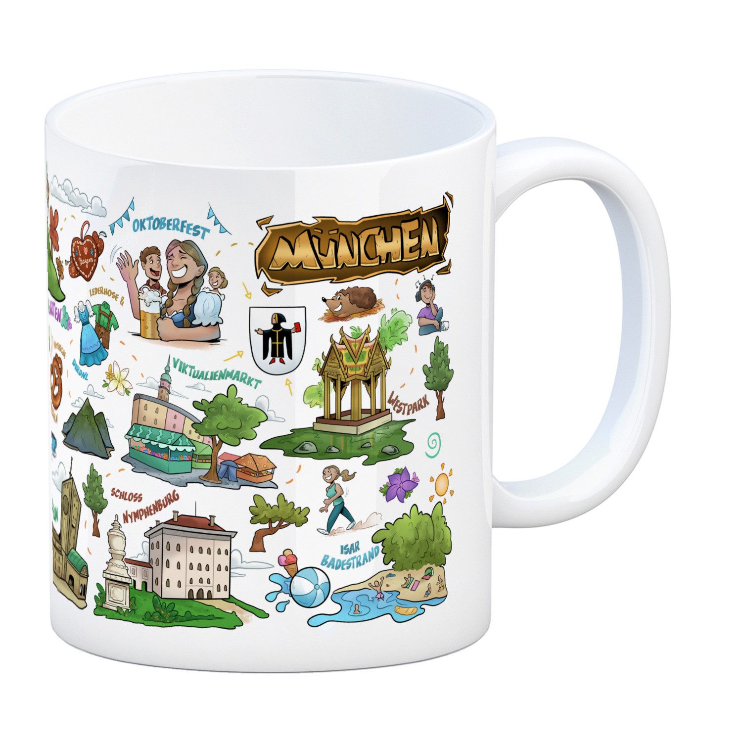 speecheese Tasse München Pop Art Comic Kaffeebecher Souvenir