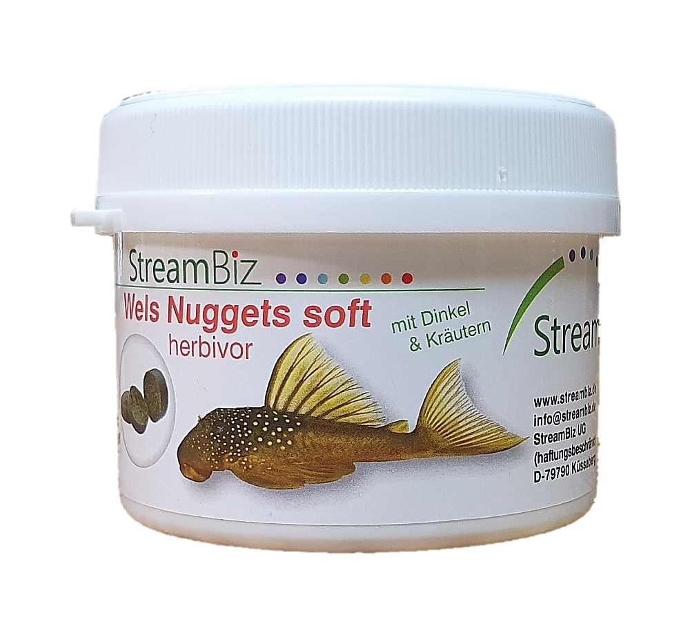 Aquariendeko StreamBiz Wels nuggets soft herbivor 250 g Welsfutter