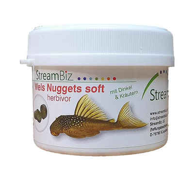 Aquaristik-Langer Aquariendeko StreamBiz Wels nuggets soft herbivor 250 g Welsfutter