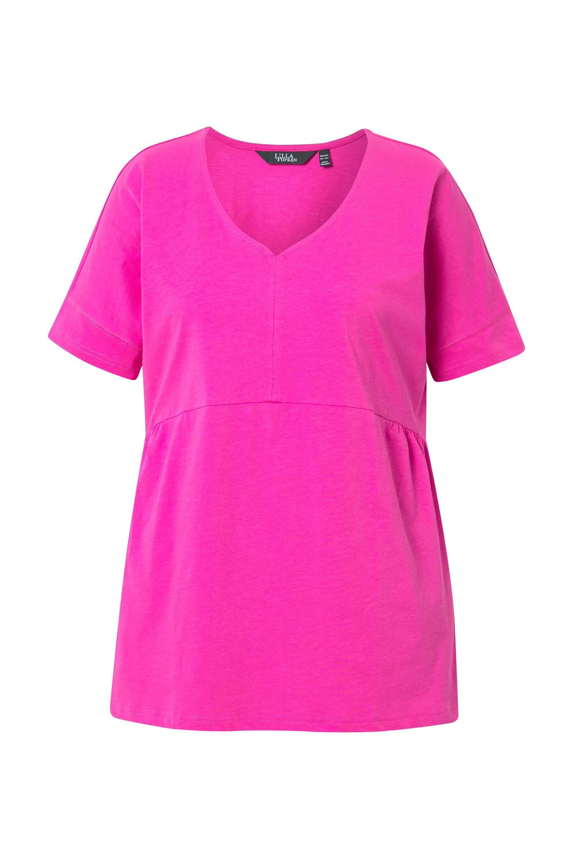 Ulla Popken T-Shirt T-Shirt Raffung A-Linie günstig online kaufen