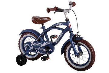 Volare Kinderfahrrad Blue Cruiser - Blau - 95% zusammengebaut - mit Rücktrittbremse, 1 Gang, bis 60 kg, 12 oder 14 Zoll, Luftbereifung, einstellbare Lenkerhöhe