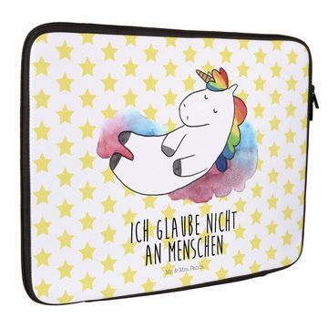 Mr. & Mrs. Panda Laptop-Hülle Einhorn Wolke 7 - Weiß - Geschenk, Einhorn Deko, Notebook Tasche, wi