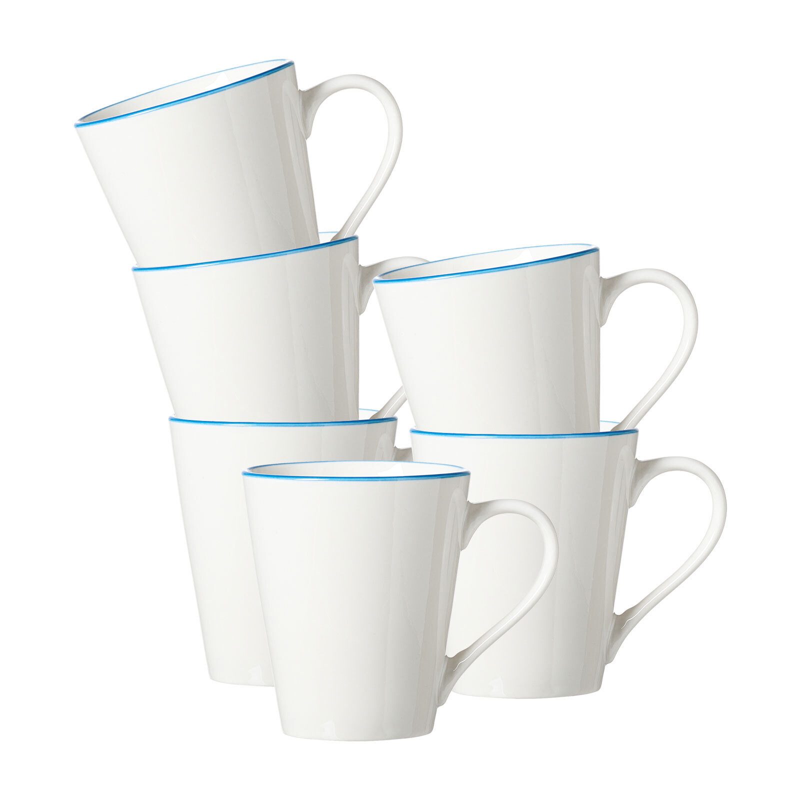 Ritzenhoff & Breker Becher Adela Henkelbecher 300 ml 6er Set, 6-tlg., Porzellan