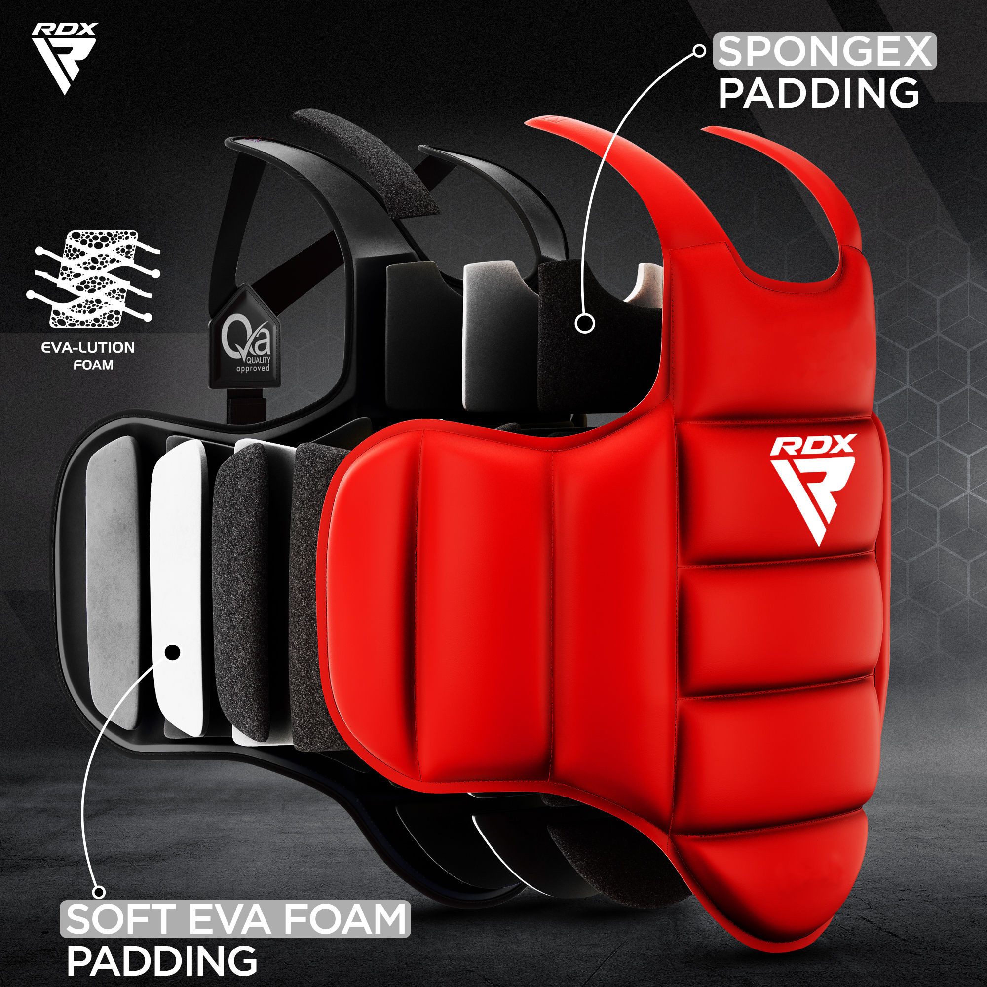 RDX Sports Brustschutz RDX Body Protector Martial Arts, Chest Protector Kickboxing – Bild 4 von 5