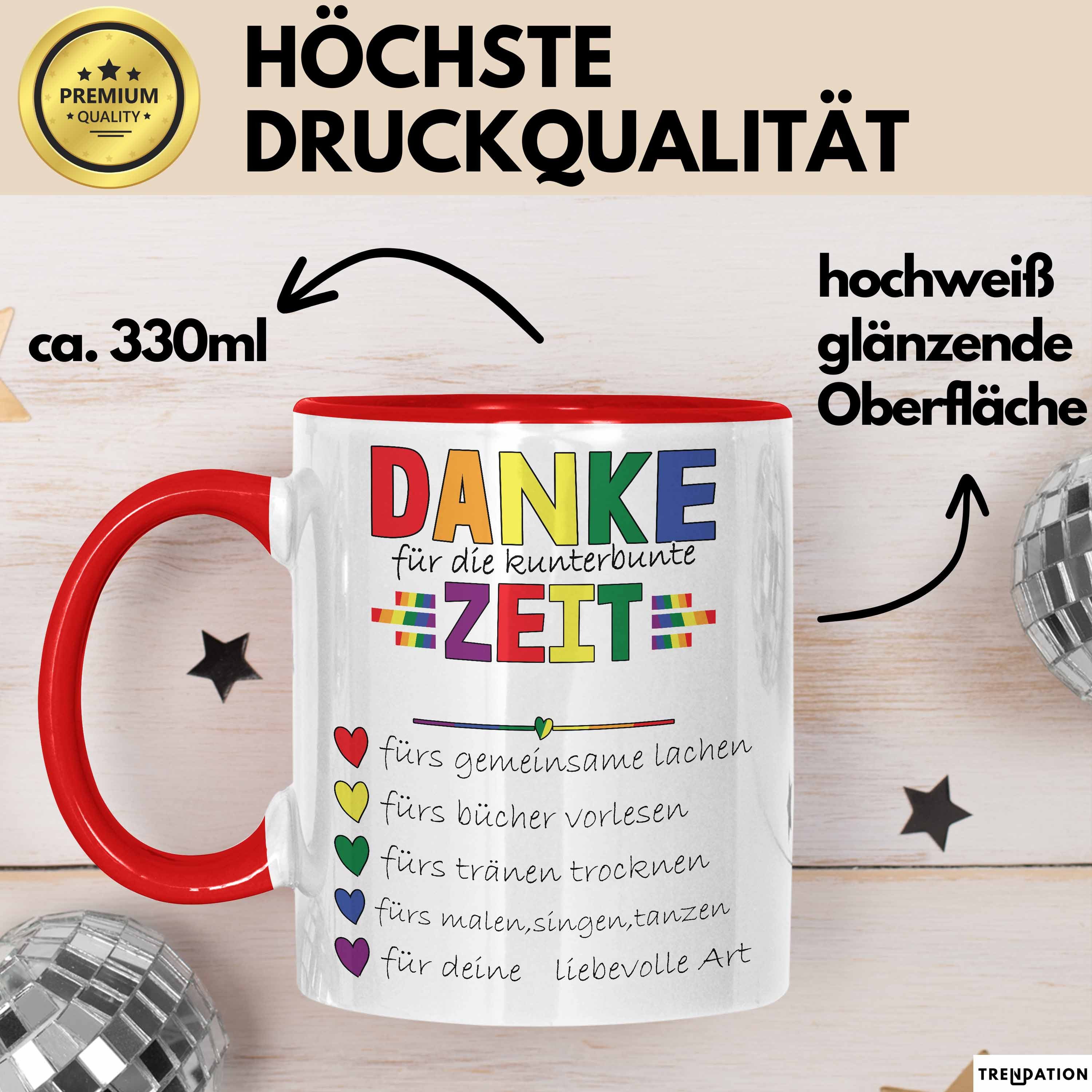 Trendation Tasse Erzieherin Abschiedsgeschenk Tasse Abschied Kindergarten Geschenkidee