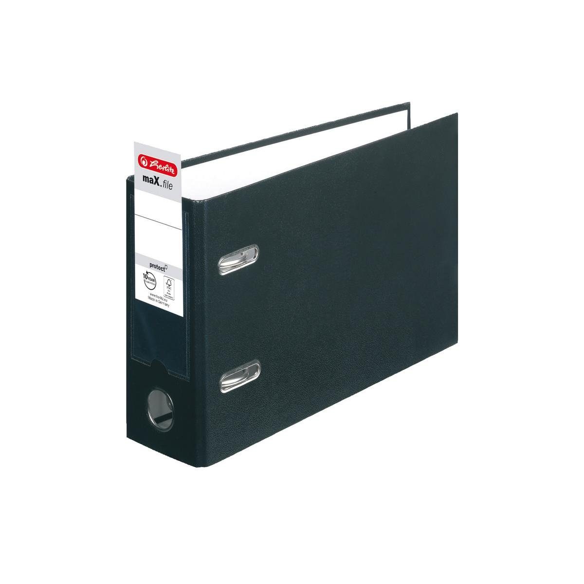 Herlitz Aktenordner Herlitz Ordner / quer / DIN A5 / 80mm breit / Farbe: schwarz