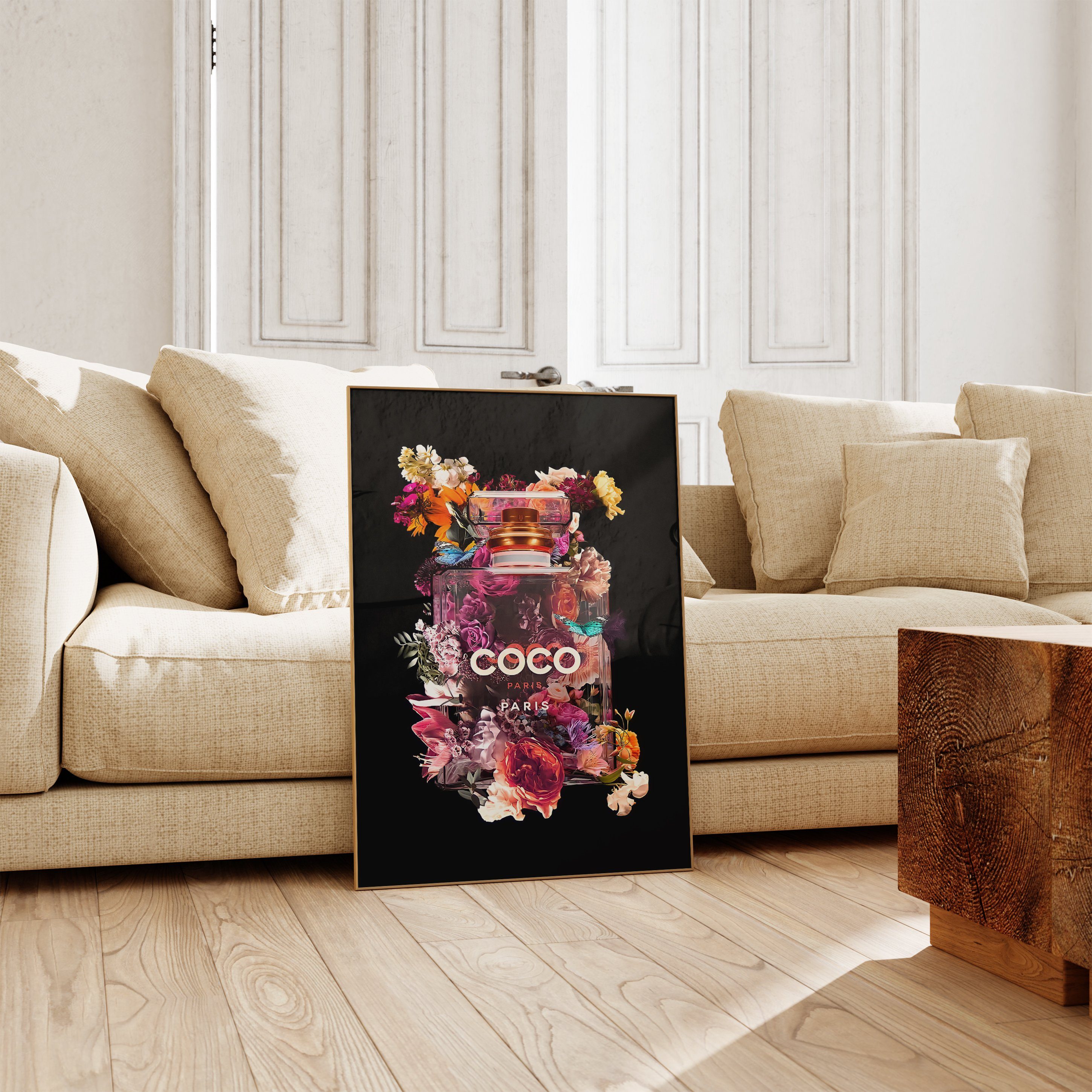 JUSTGOODMOOD Poster Premium ® Coco Chanel Poster · Parfüm Flacon · ohne Rahmen, Poster in verschiedenen Größen verfügbar – Bild 4 von 5