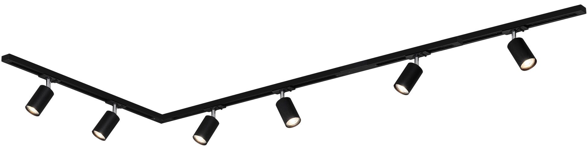 Briloner Leuchten Schienensystem-Sets RAIL, ohne Leuchtmittel, Schienensystem Rail 2,25 m Schwarz max.9W Decke Wohnzimmer Büro Küche