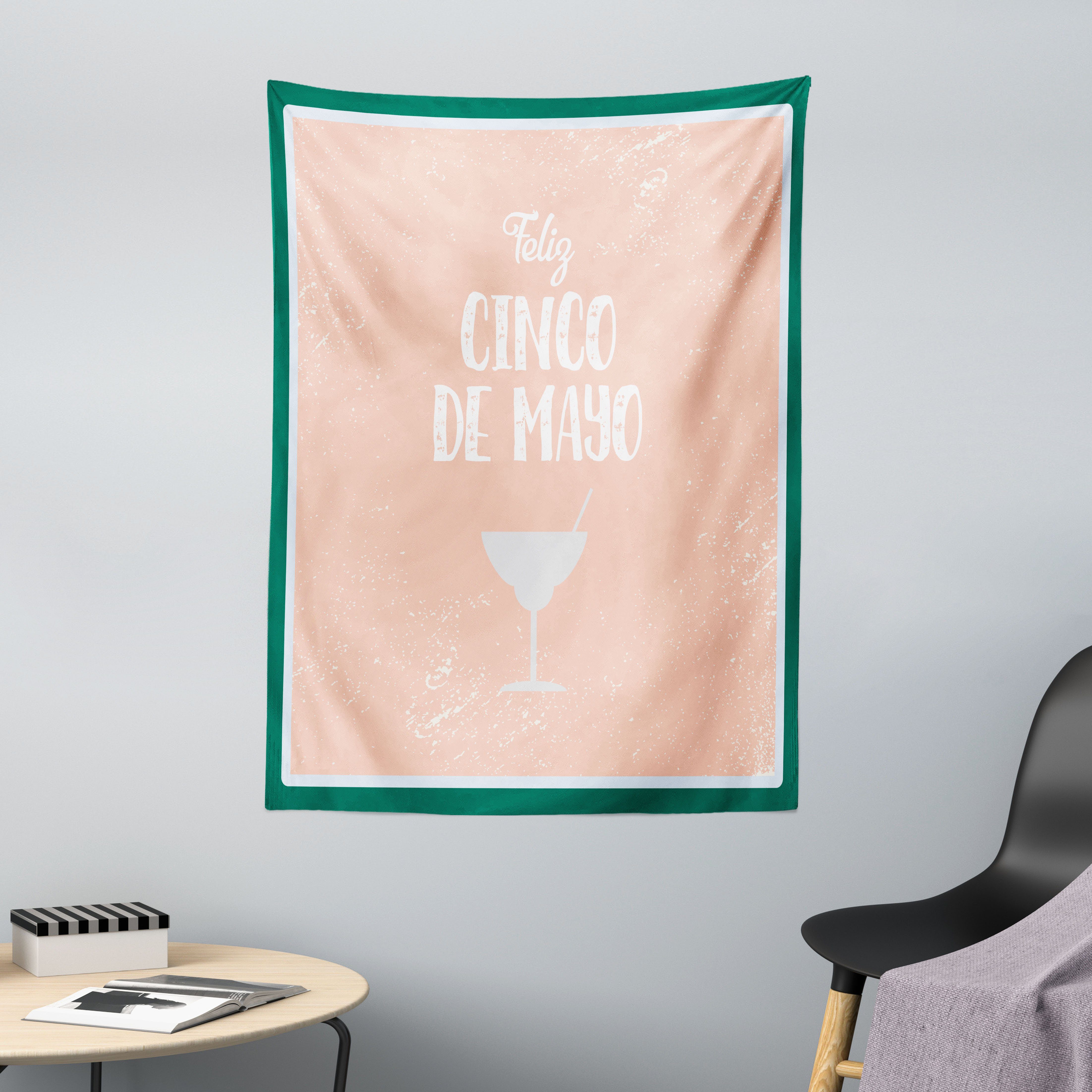 Wandteppich aus Weiches Mikrofaser Stoff Für das Wohn und Schlafzimmer, Abakuhaus, rechteckig, spanisch Cinco de Mayo Cocktail