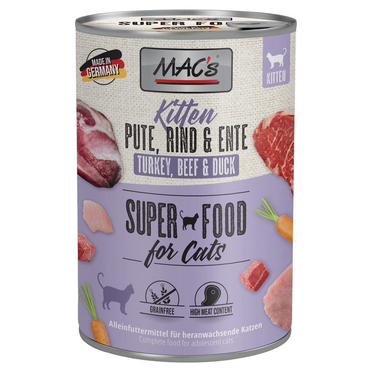 MAC'S Kitten 400 g - 6 Stück, Nassfutter für: Katze