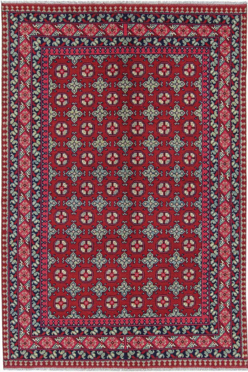 6 Orientteppich, Afghan Trading, mm Handgeknüpfter Akhche rechteckig, Höhe: Nain 162x244 Orientteppich