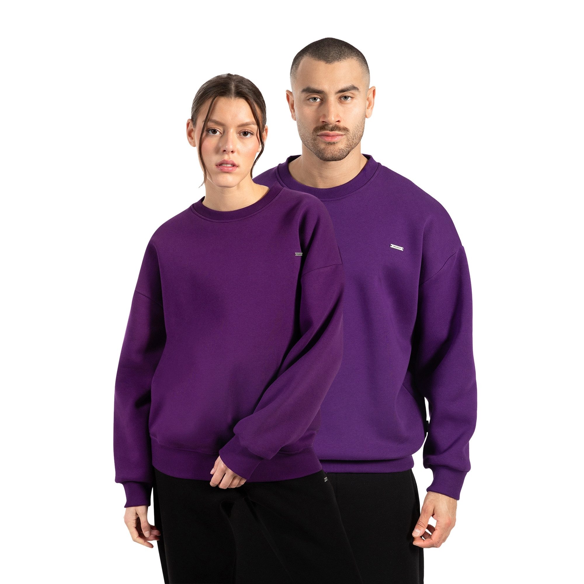 Smilodox Sweatshirt Unisex Riven, Oversize Fit Pulli mit Graviertem Metalll günstig online kaufen