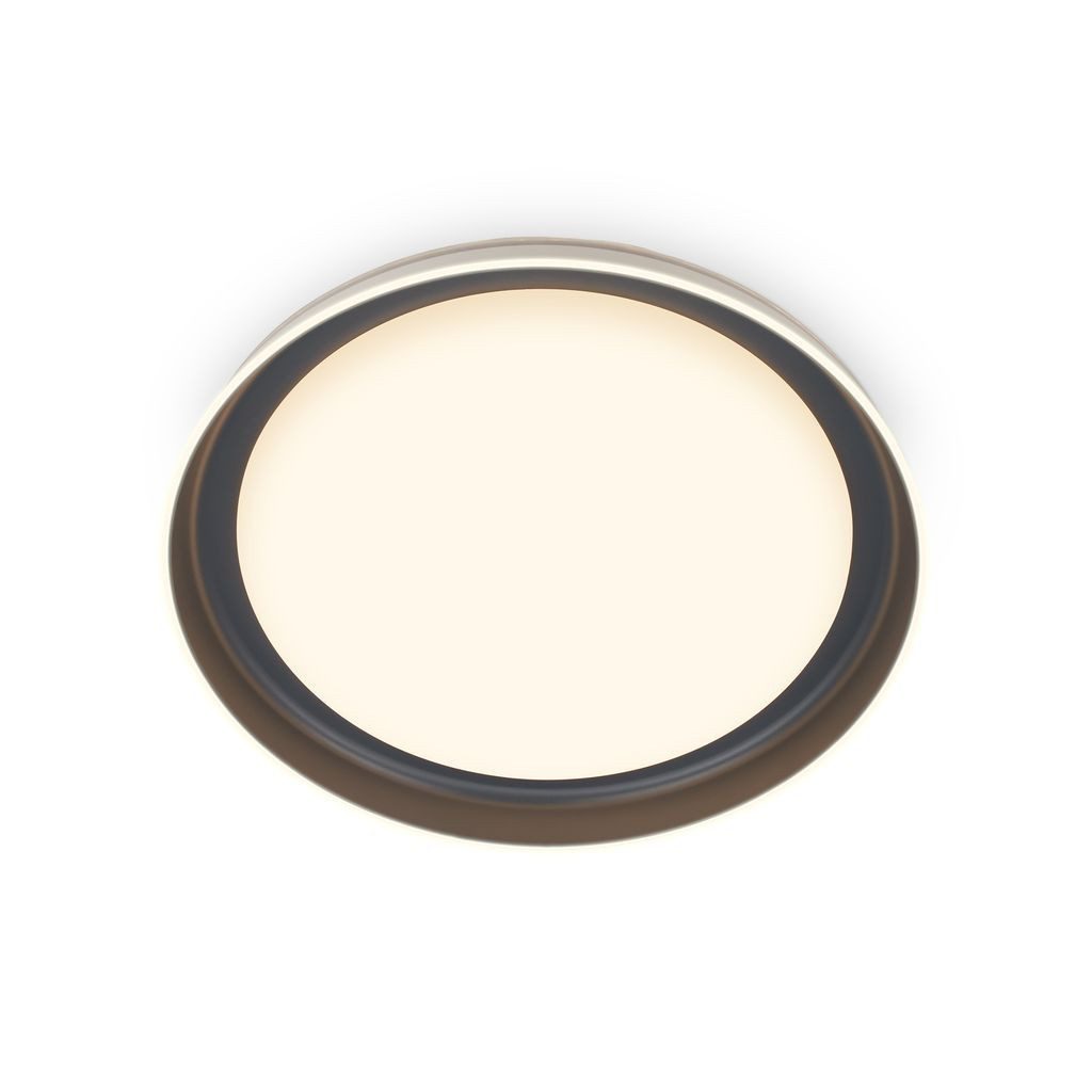 Briloner Leuchten LED Deckenleuchte 3852015, LED fest integriert, 2700K - Extra-Warmweiß, LED Deckenlampe 43 x 8 cm Anthrazit 24W Wohnzimmer Schlafzimmer Küche