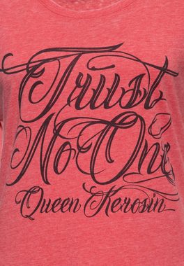 QueenKerosin Print-Shirt Trust No One (1-tlg) mit Print