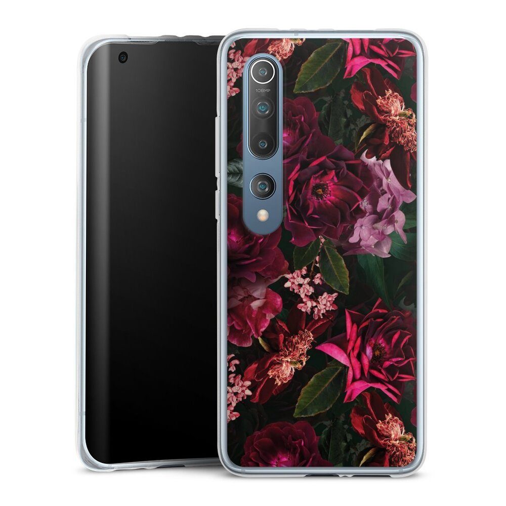 DeinDesign Handyhülle Rose Blumen Blume Dark Red and Pink Flowers, Xiaomi Mi 10 Silikon Hülle Bumper Case Handy Schutzhülle