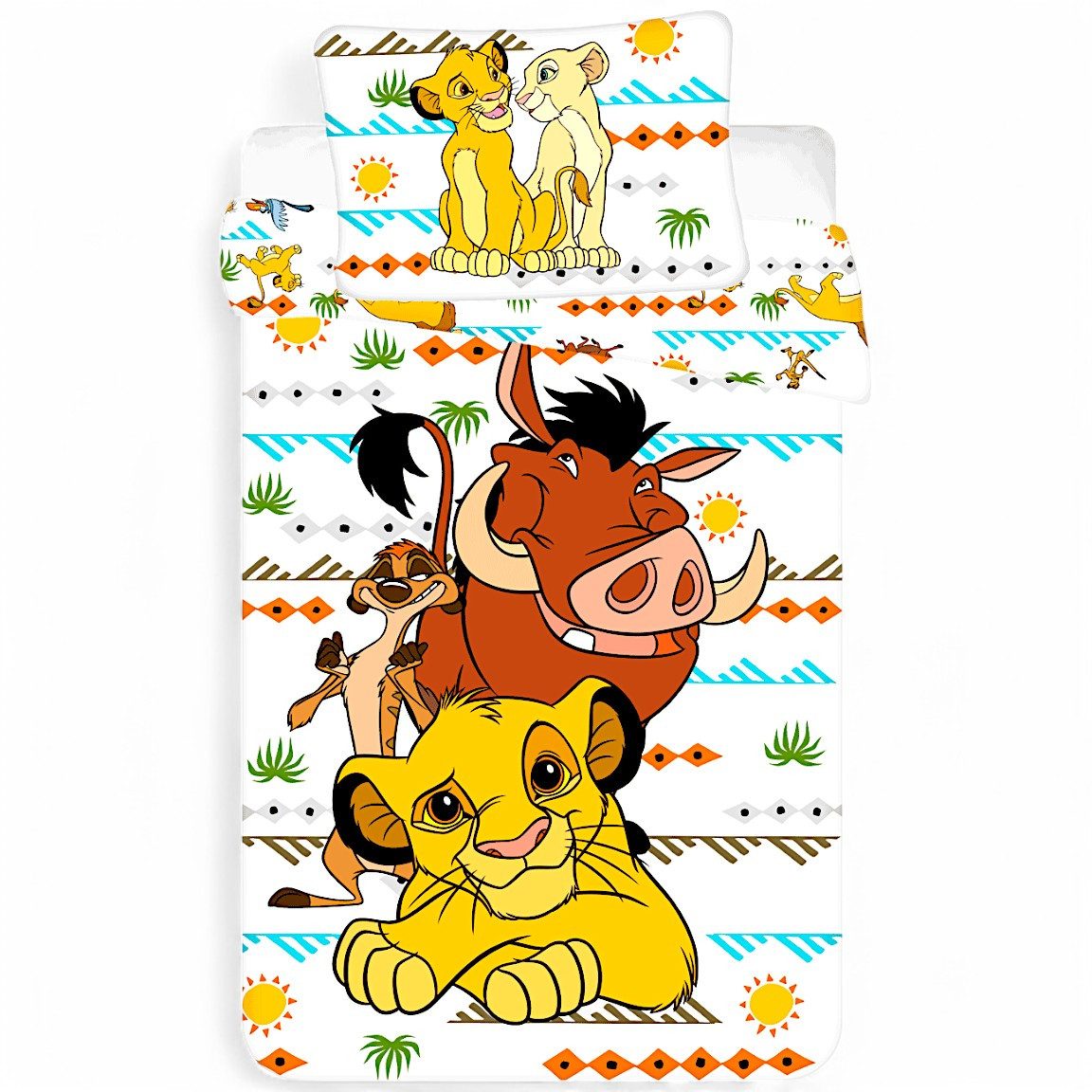 Disney The Lion King Bettwäsche Simba, Baumwolle, 2 teilig, Kinder Wendebet günstig online kaufen
