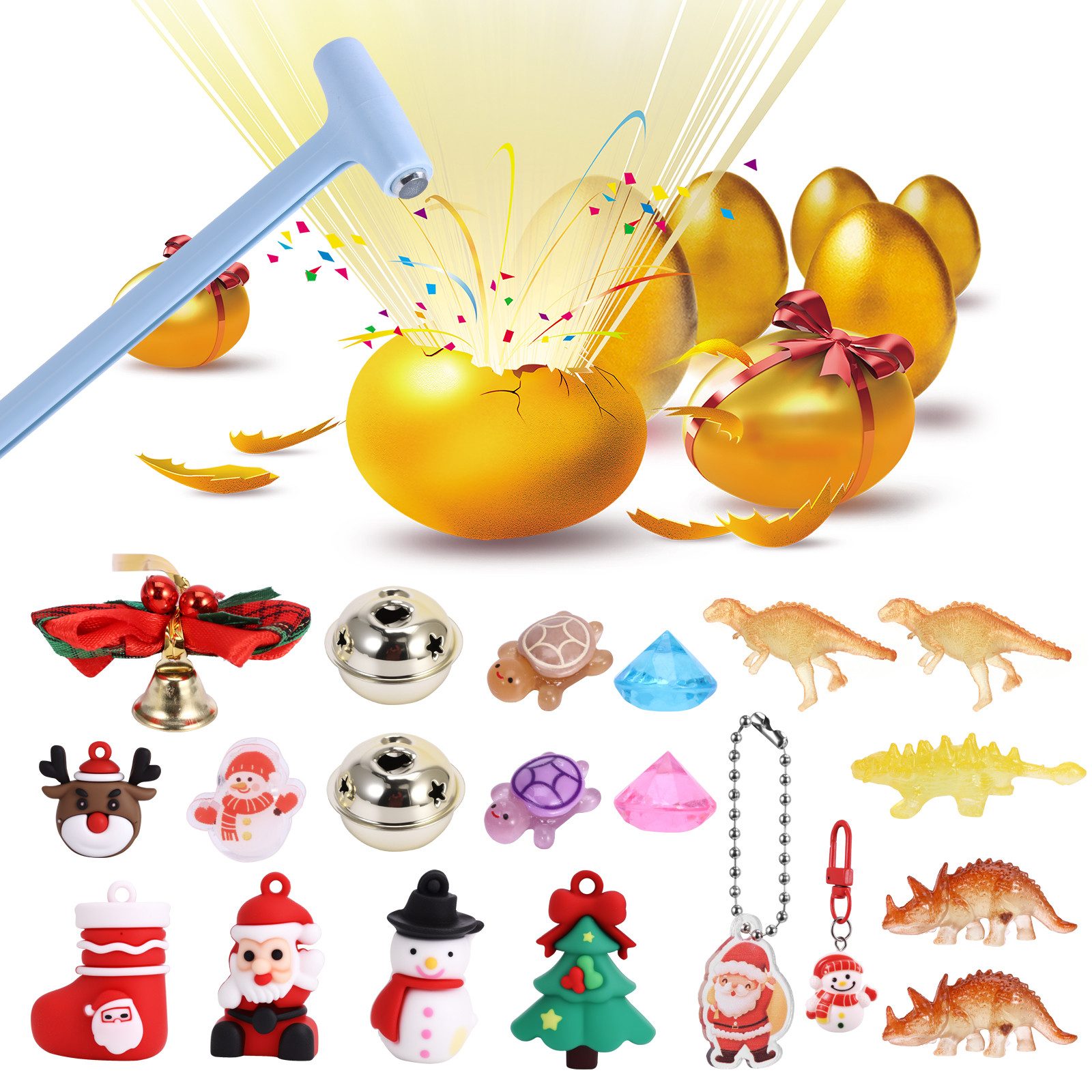 BlingBin Spielzeug-Adventskalender Weihnachts-Überraschungsei, Weihnachtsge günstig online kaufen