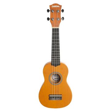 Cascha Ukulele Linde Gelb, Set, mit Tasche und 3 Plektren