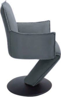 & Komfort federnder Sessel Drive, mit Drehstuhl Drehteller Wohnen Struktur Metall K+W Sitzschale, in schwarz