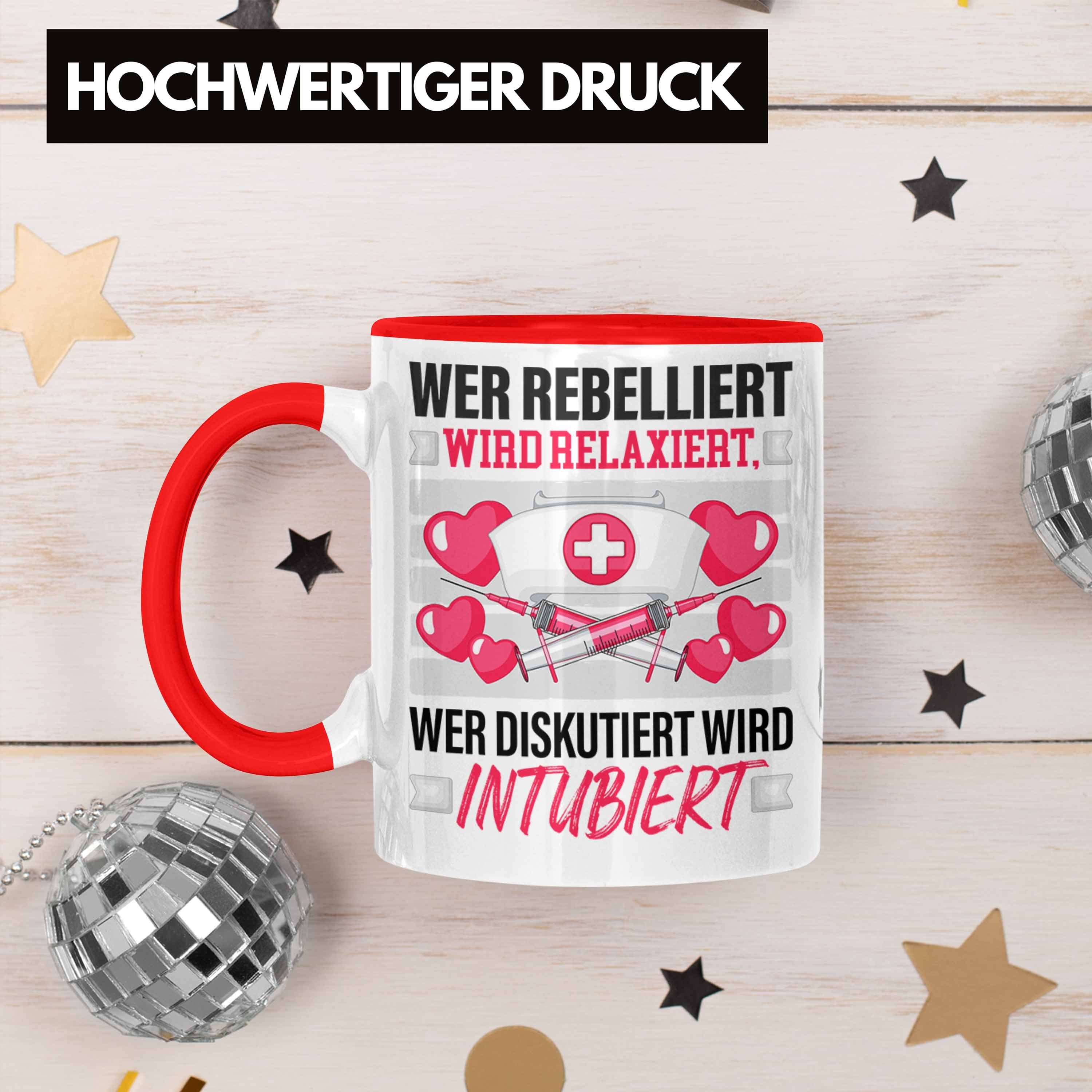 Wer Trendation Wird Tasse Krankenschwester Rebelliert Tasse Anästhes Rot Geschenk Relaxiert