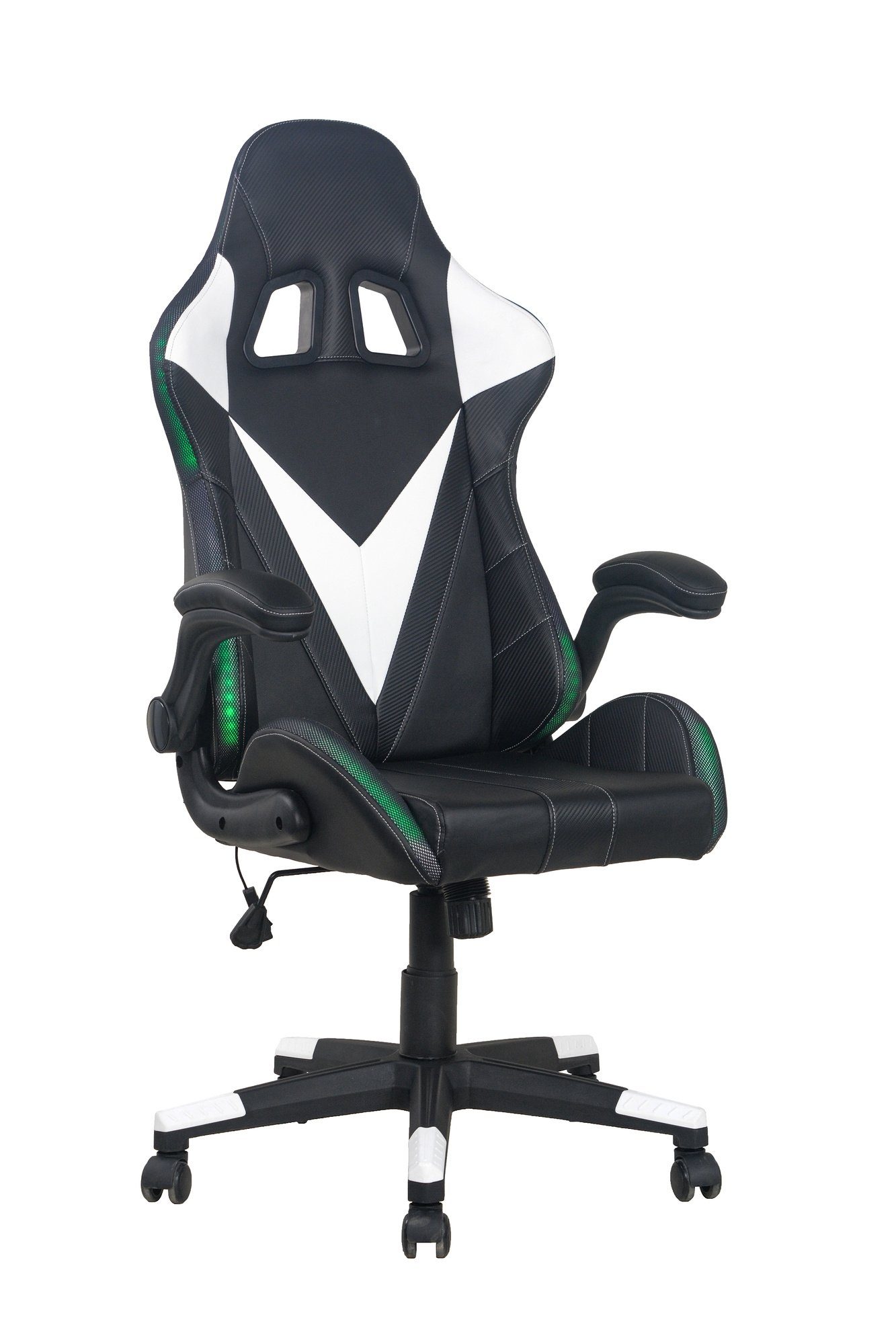 möbelando Gaming Chair SPACE (BxT: schwarz/weiß 68x58 in cm)