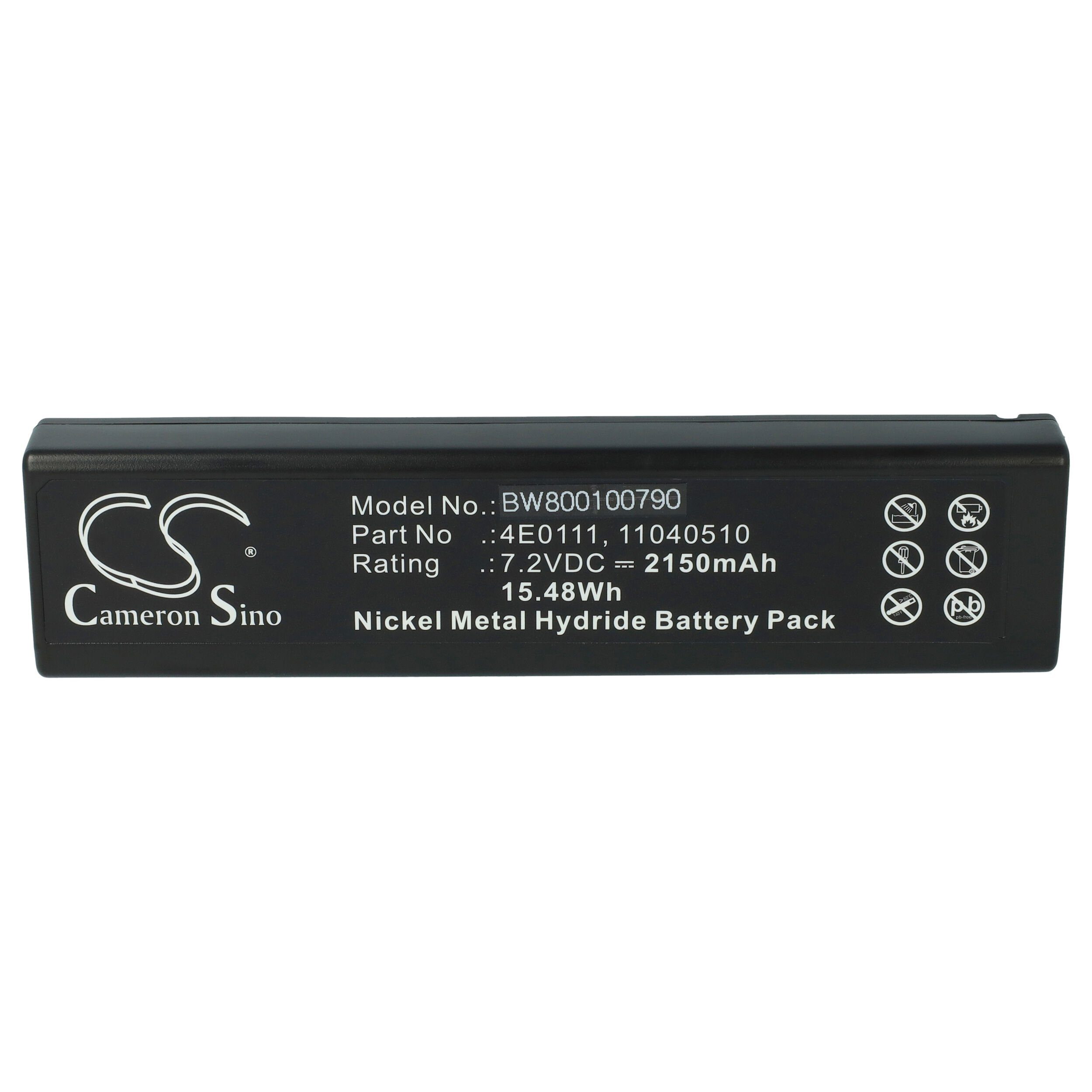 vhbw kompatibel mit Kodak DCS-760m, EOS D2000 Kamera-Akku NiMH 2150 mAh (7,2 V)