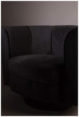 Dutchbone Loungesessel Lounge Sessel FLOWER BLACK von DutchBone