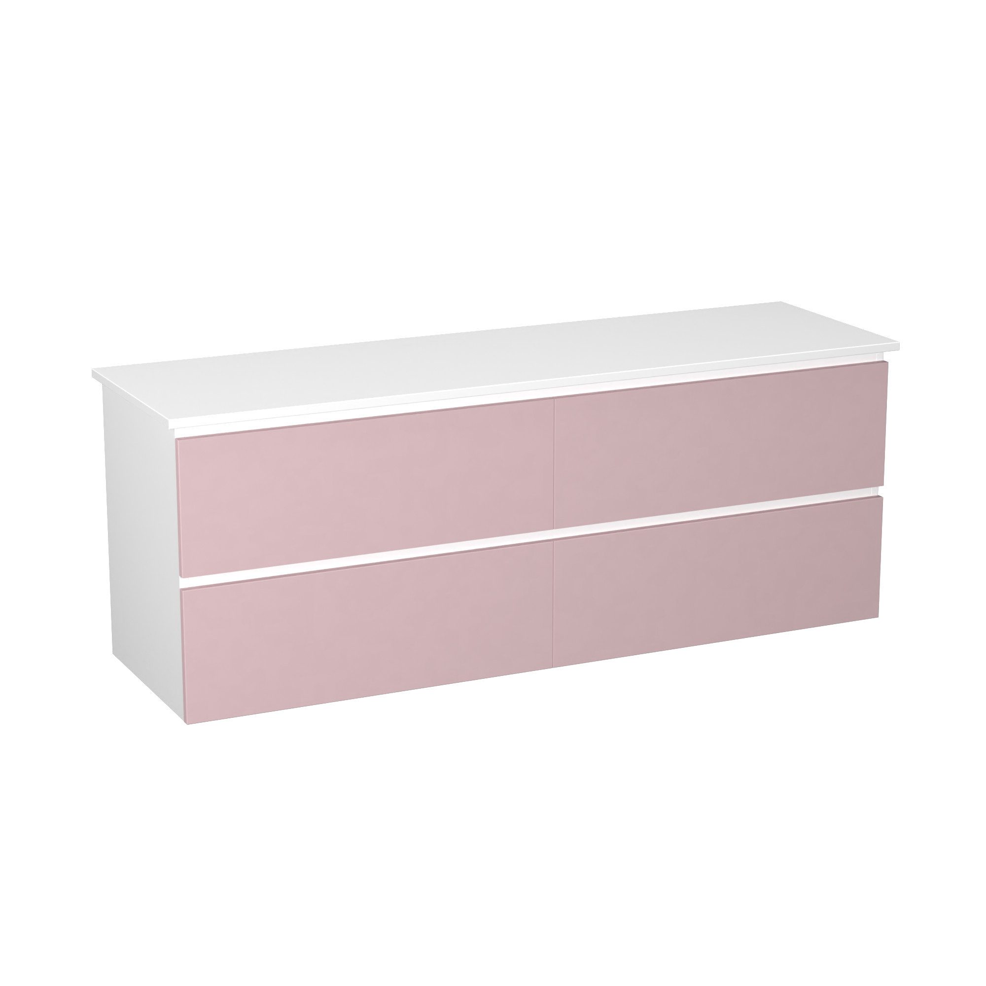 GARLIVO Waschbeckenunterschrank GLB-160 mit Schubladen, hängend, Rose Breite 160cm