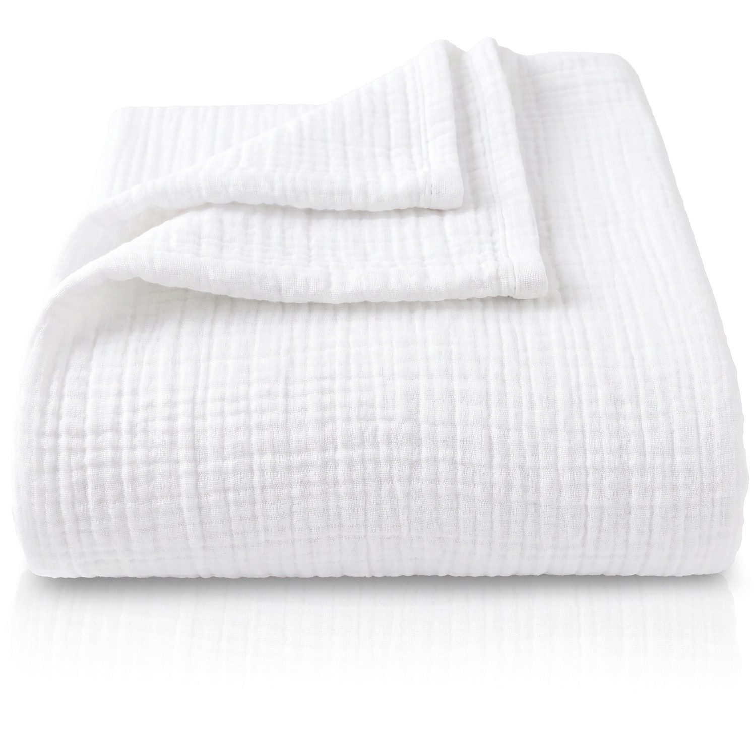 Laynenburg Tagesdecke Musselin aus 100% Baumwolle – Baumwolldecke, Kuscheldecke, Wohndecke als Sommerdecke, Bett-Überwurf, Couch-Überwurf, Sofa-Decke
