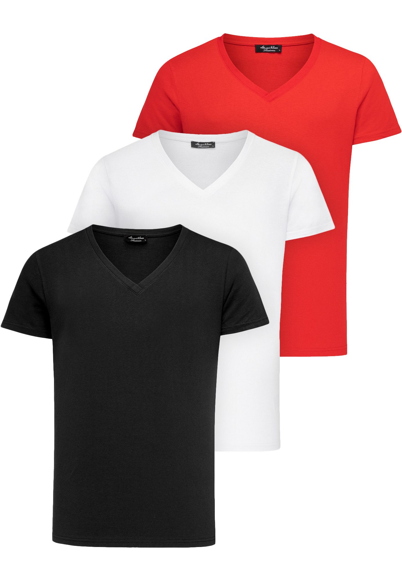 Amaci&Sons T-Shirt 3. EUGENE Herren 3er-Pack günstig online kaufen