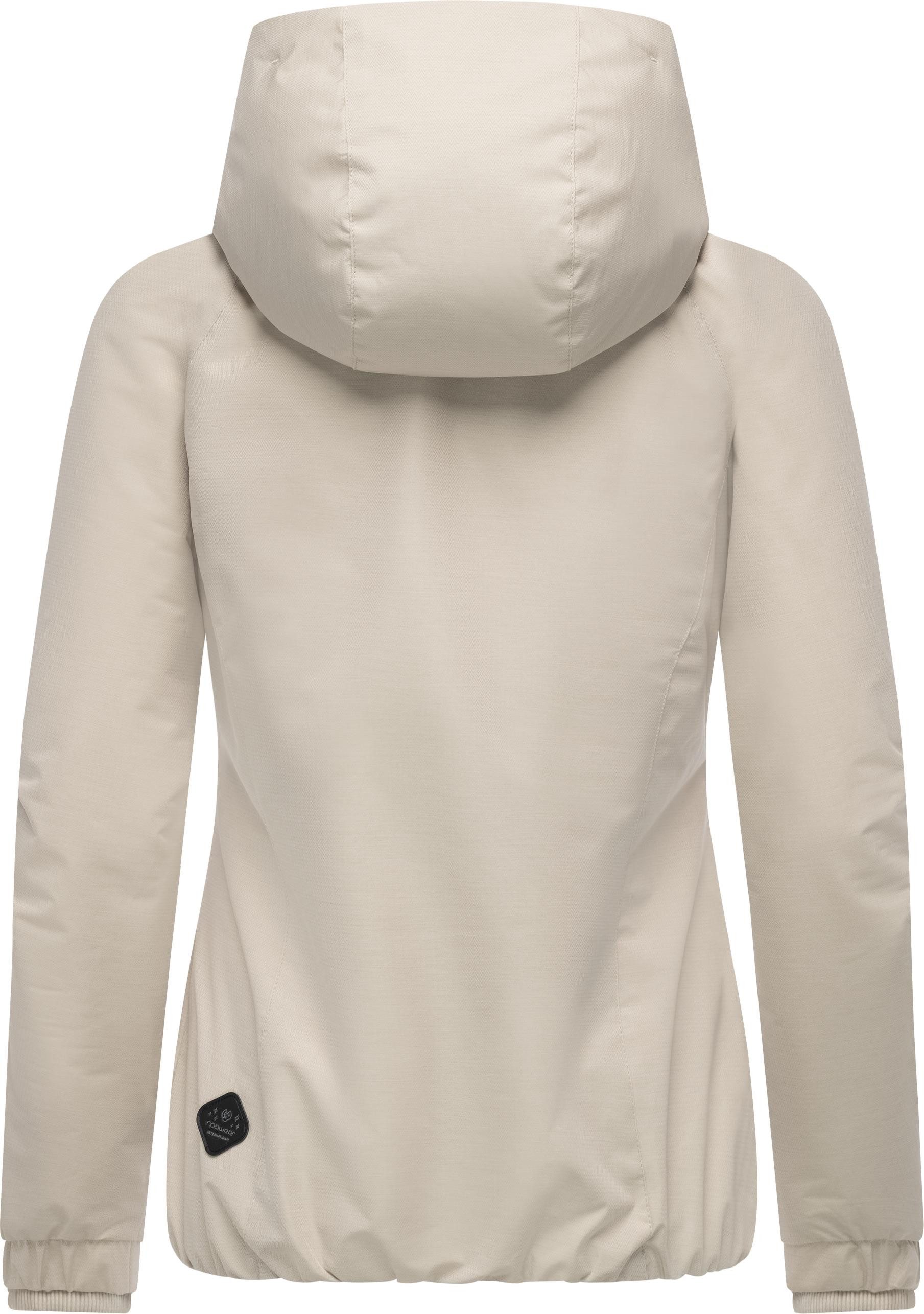 Ragwear Outdoorjacke Dizzie Tech Wasserdichte Damen Übergangsjacke mit großer Kapuze