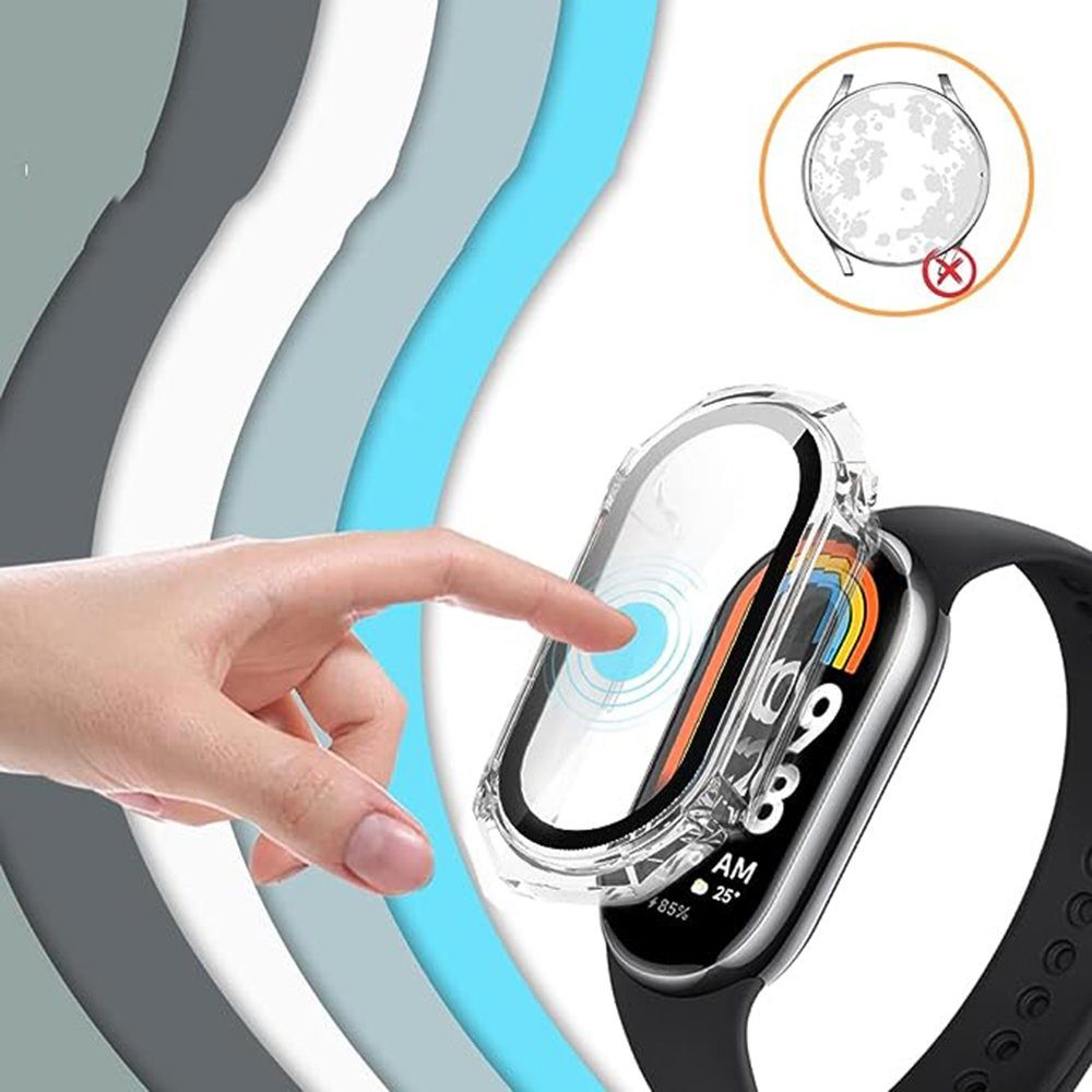 FELIXLEO Uhrenarmband Kompatibel mit Xiaomi die Schutzabdeckung transparent ist 8, Mi Volume