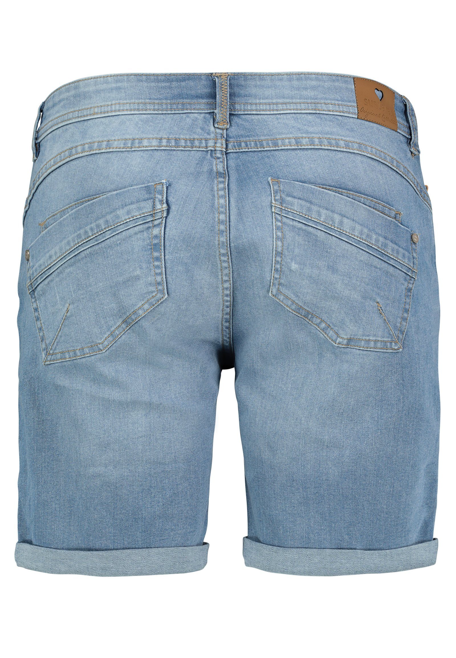 SUBLEVEL Bermudas Damen Jeans Hellblau Stretch Bermuda Kurze Shorts Denim Short Shorts Hose Denim