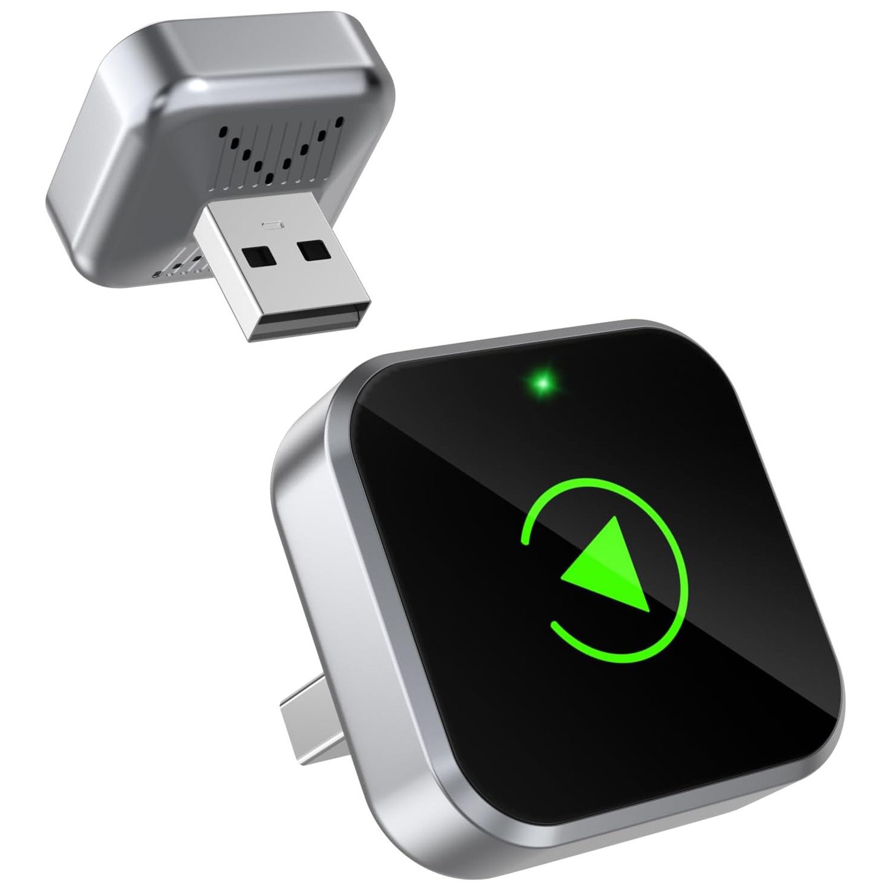 Senmudi 2-in-1 Mini CarPlay & Android Auto Dongle, Wireless CarPlay Перехідники Перехідники, Stabile Verbindung, Kompatibel mit iOS 10+ & Android Auto