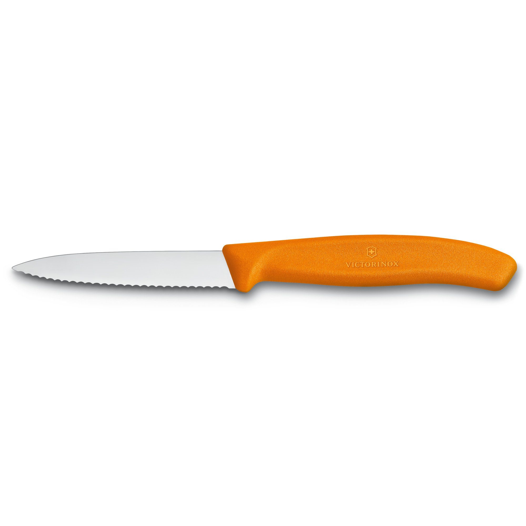 Victorinox Gemüsemesser Swiss Classic Gemüsemesser 8cm, farbig, Wellenschliff orange