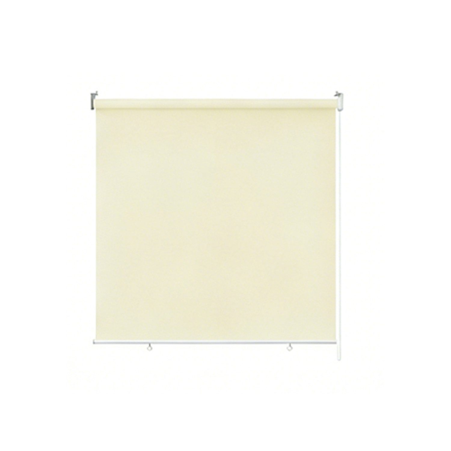 Seitenzugrollo Rollo für den Außenbereich, Sonnenschutz, UV-Schutz, FIVMEN, Schraubenmontage, Haken und Ösen, Anthrazit/Grau/Beige