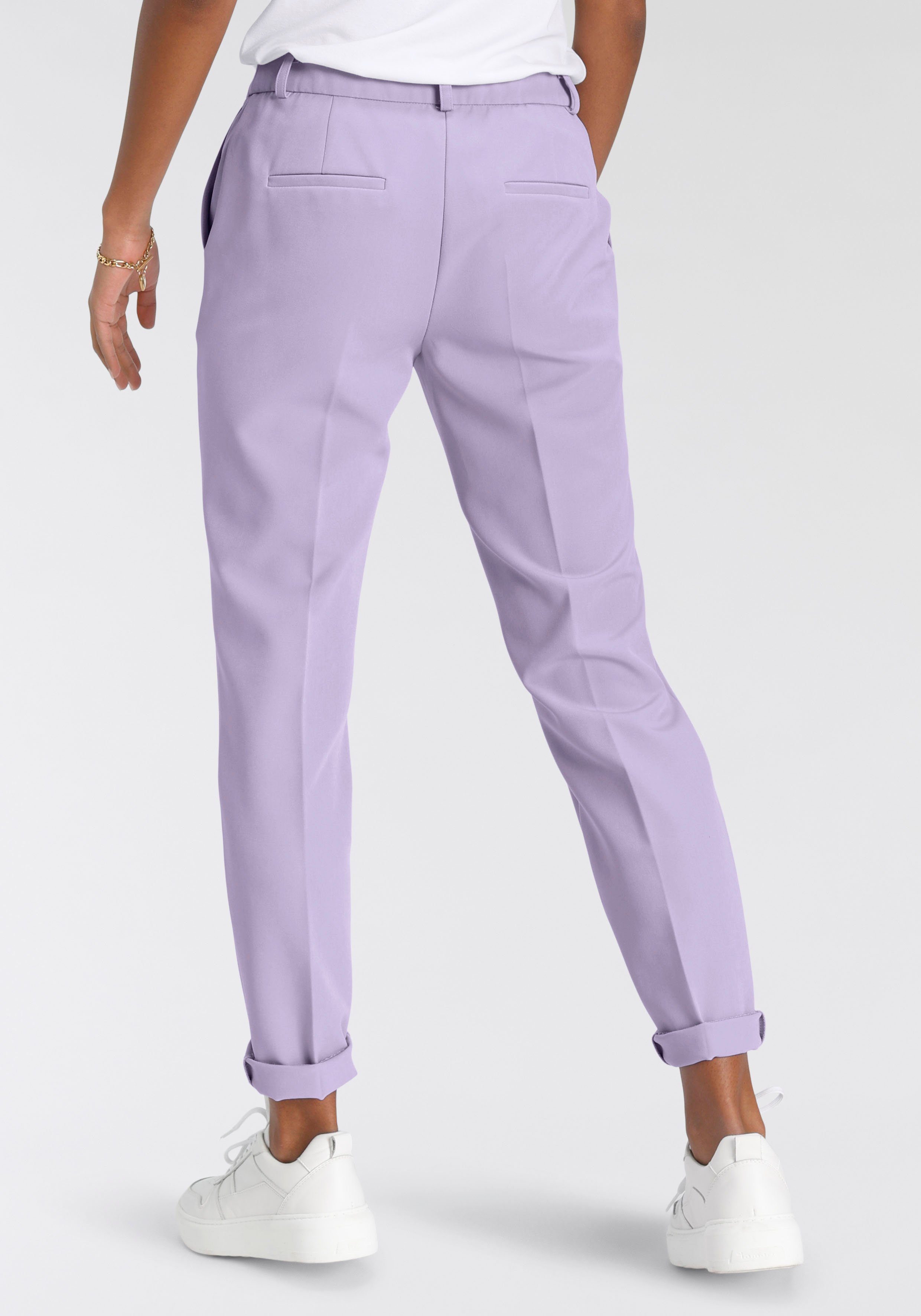 in (Hose flieder Tamaris nachhaltigem Trendfarben Material) aus Anzughose