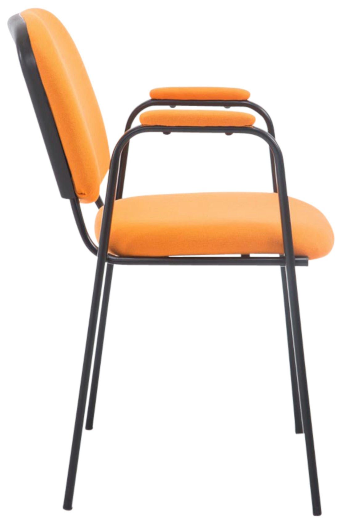 Metallgestell& PRO orange Stoff (4er Stoffbezug CLP Ken Set), Besucherstuhl