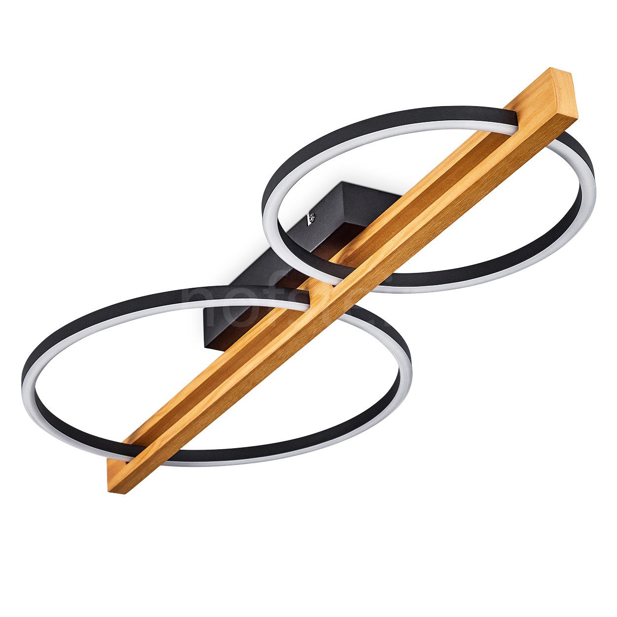 hofstein Deckenleuchte moderne Deckenlampe aus Metall/Holz/Kunststoff in Sc günstig online kaufen