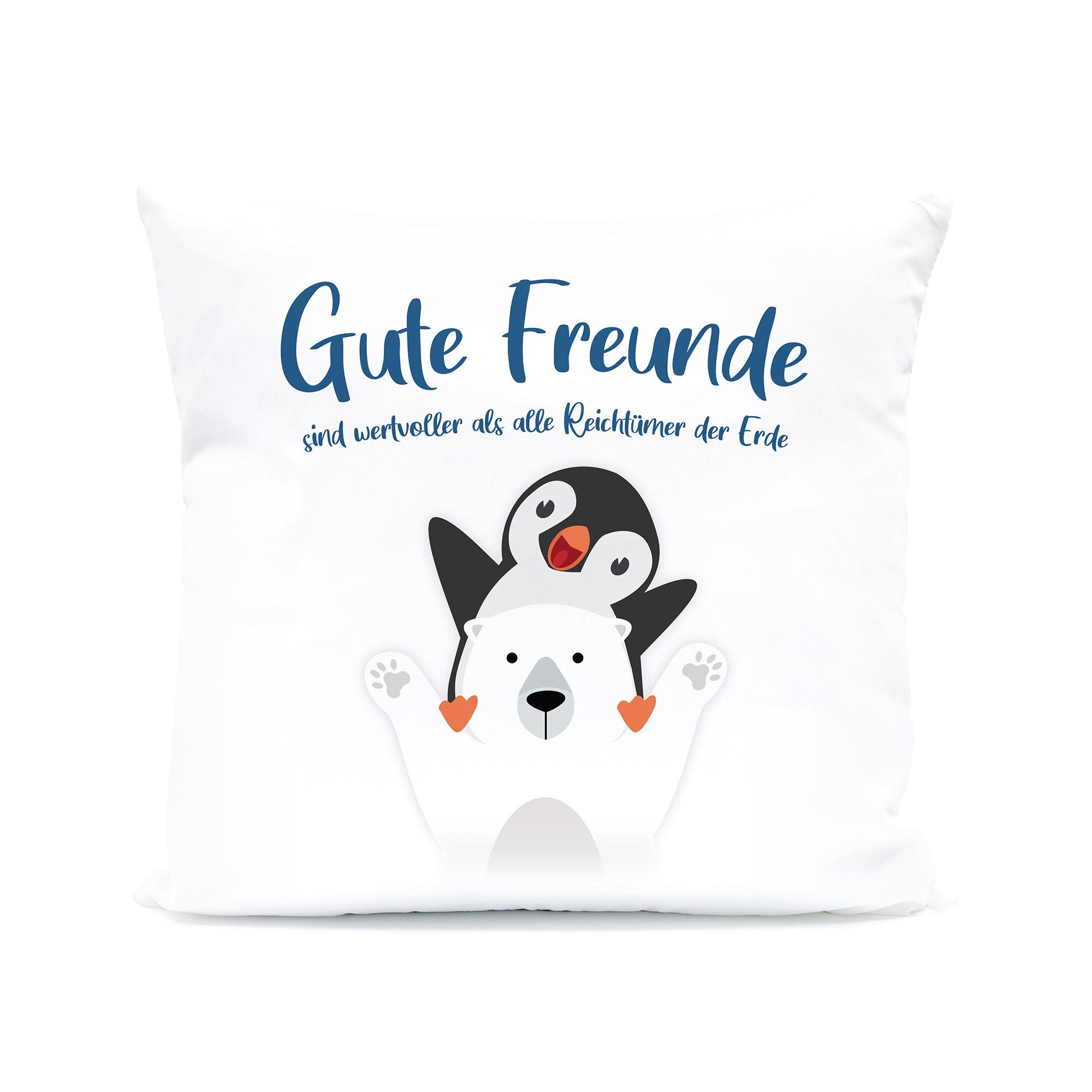 Kreative Feder Dekokissen »Gute Freunde«, Kissen mit Motiv, wahlweise