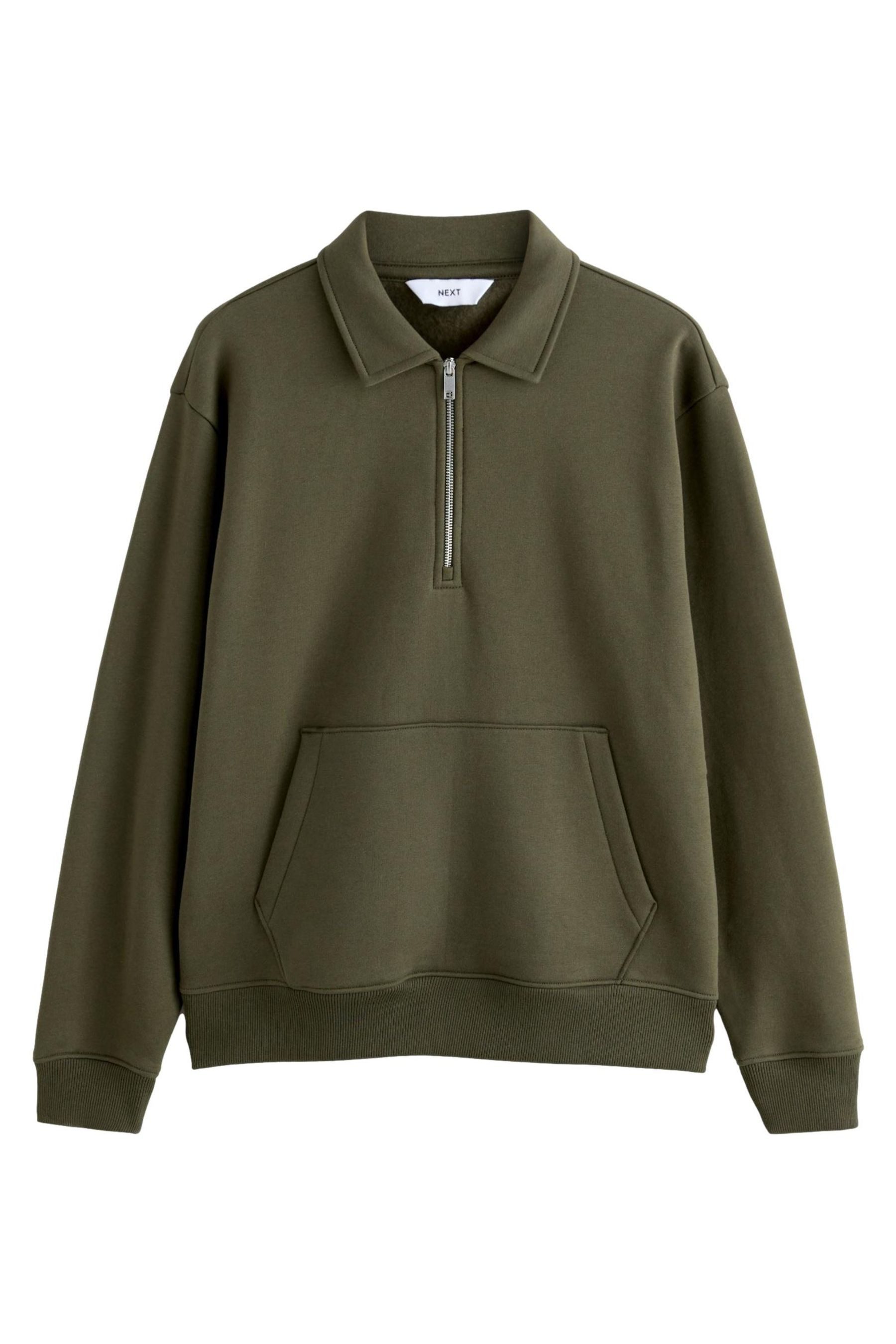 Next Sweater Sweatshirt mit RV, Polokragen und Baumwolle (1-tlg)