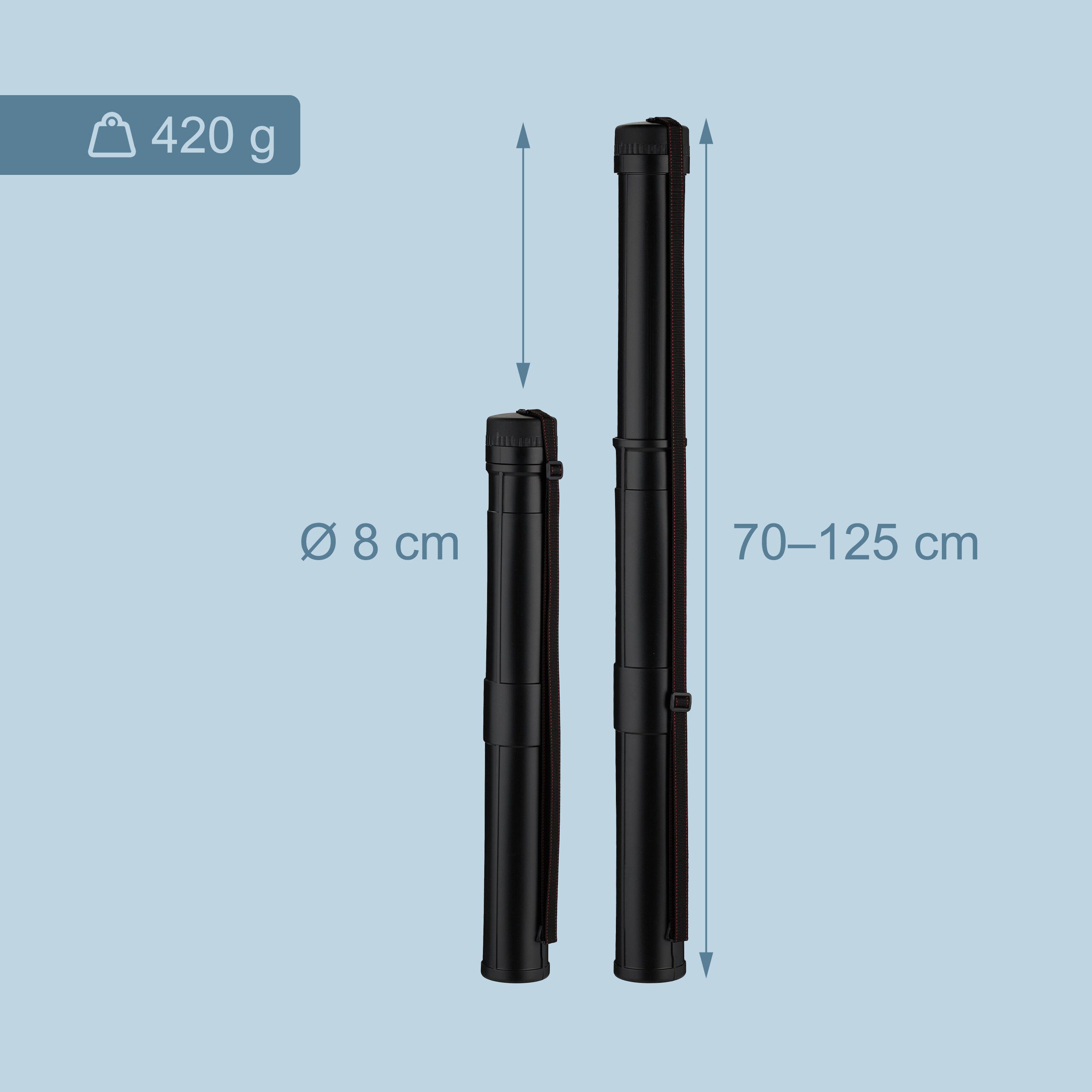 relaxdays Köchertasche Posterrolle ausziehbar schwarz günstig online kaufen