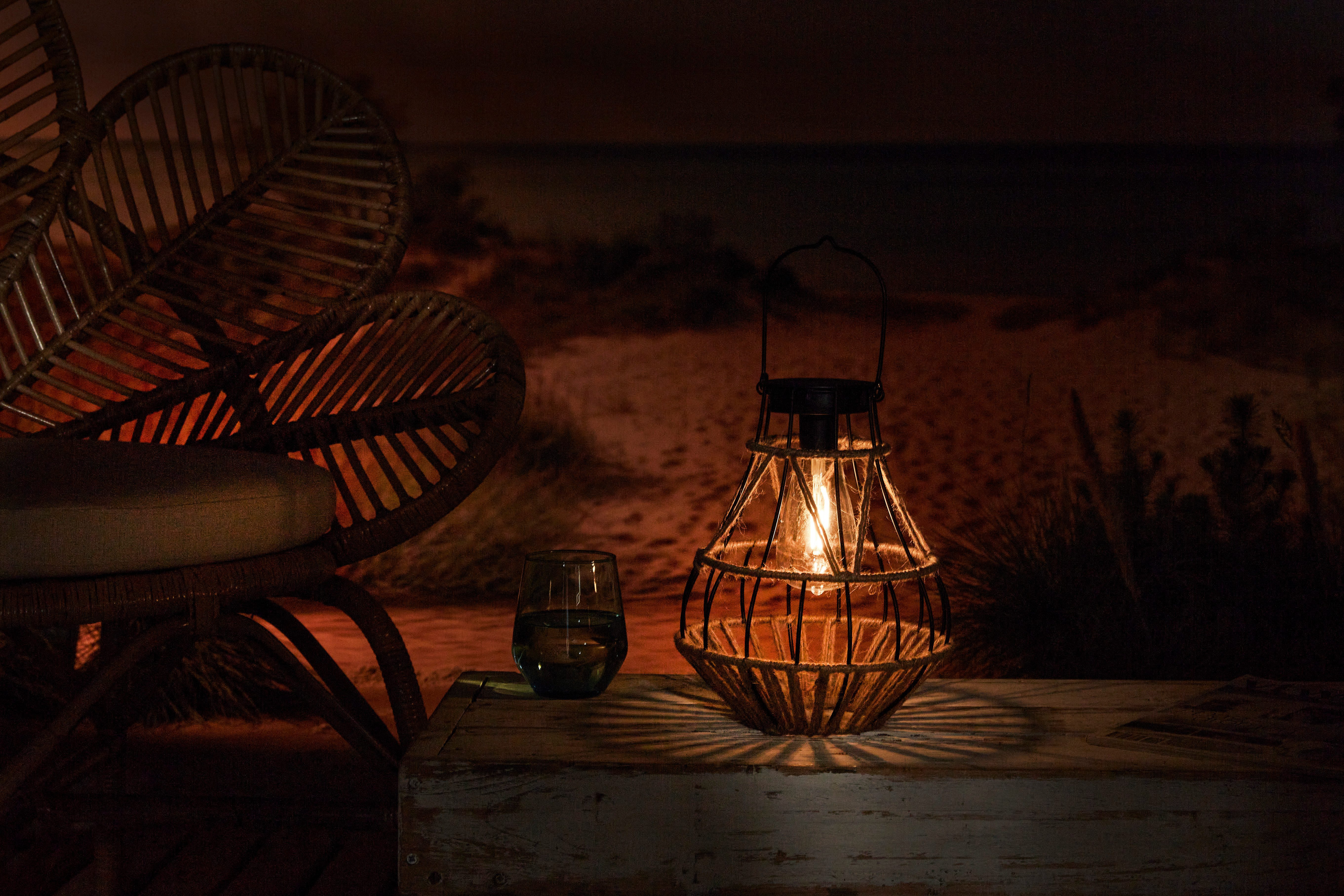 Luxform Außen-Tischleuchte Solar-Tischlampe - Budoni - LED - 15 Lumen, LED fest integriert, Solarbetrieben