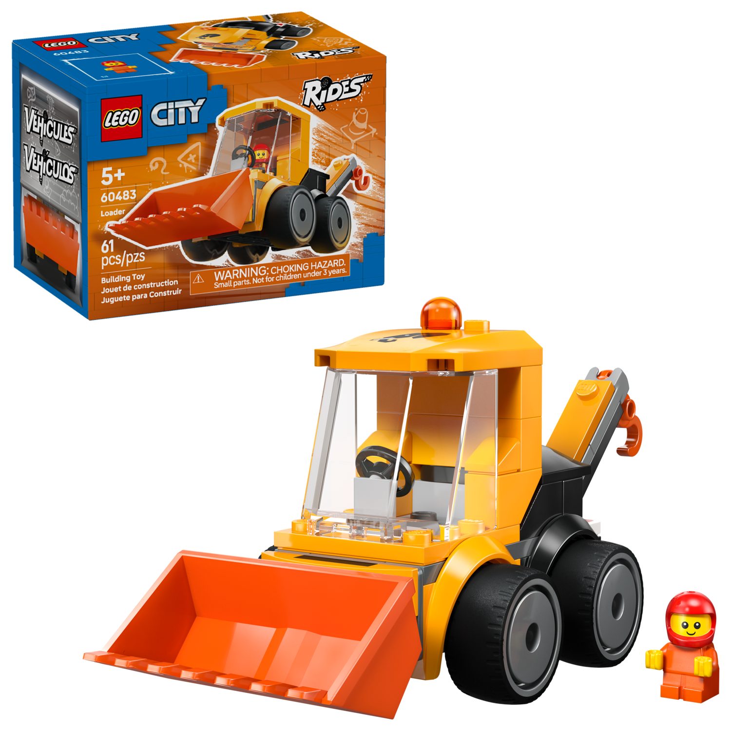 LEGO® City 60483 Coole Flitzer – Radlader Spielbausteine, (Set, 61 St., Set)