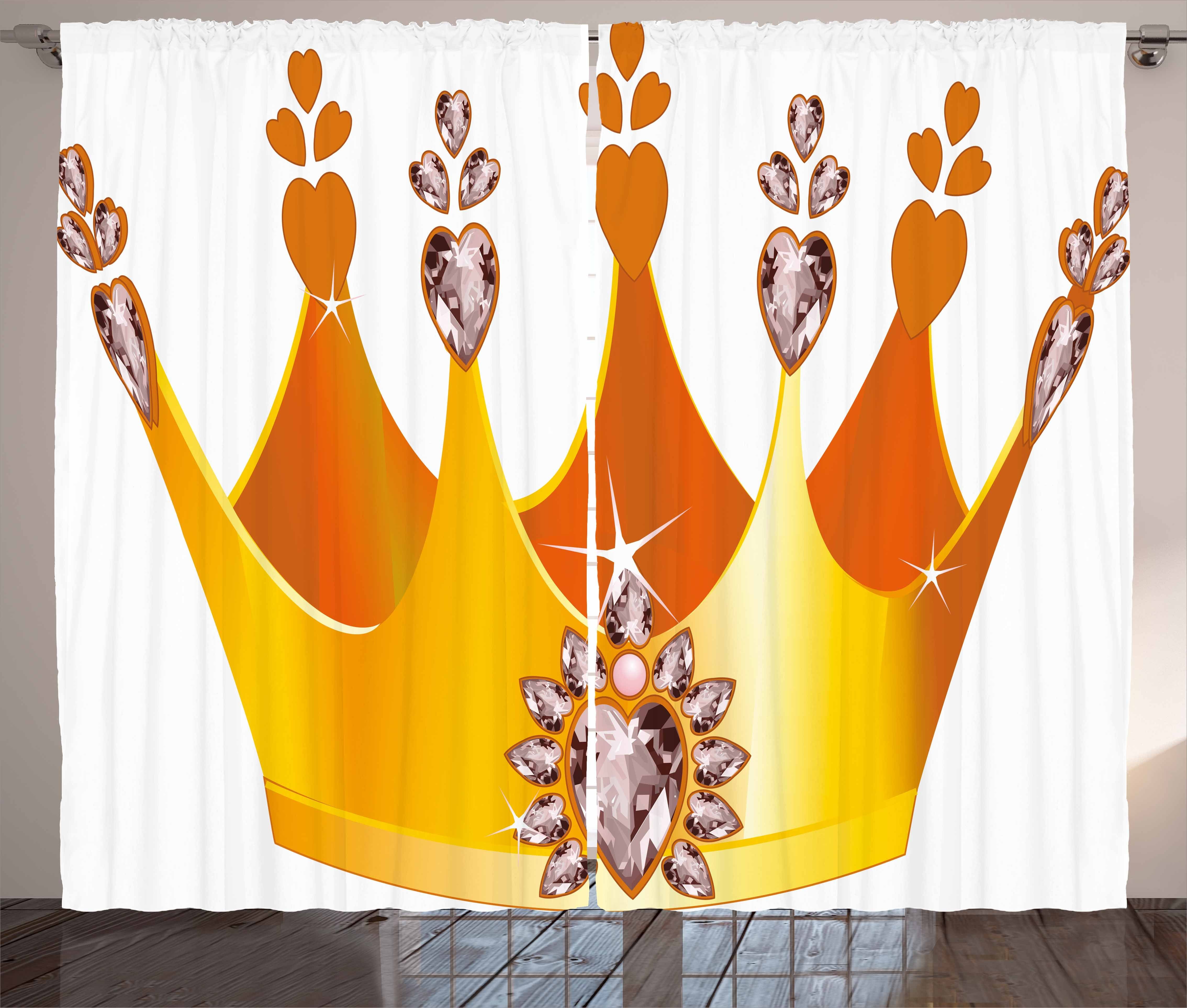 Crown Kräuselband Cartoon Schlafzimmer Schlaufen und Haken, Vorhang Königin Princess mit Abakuhaus, Gardine