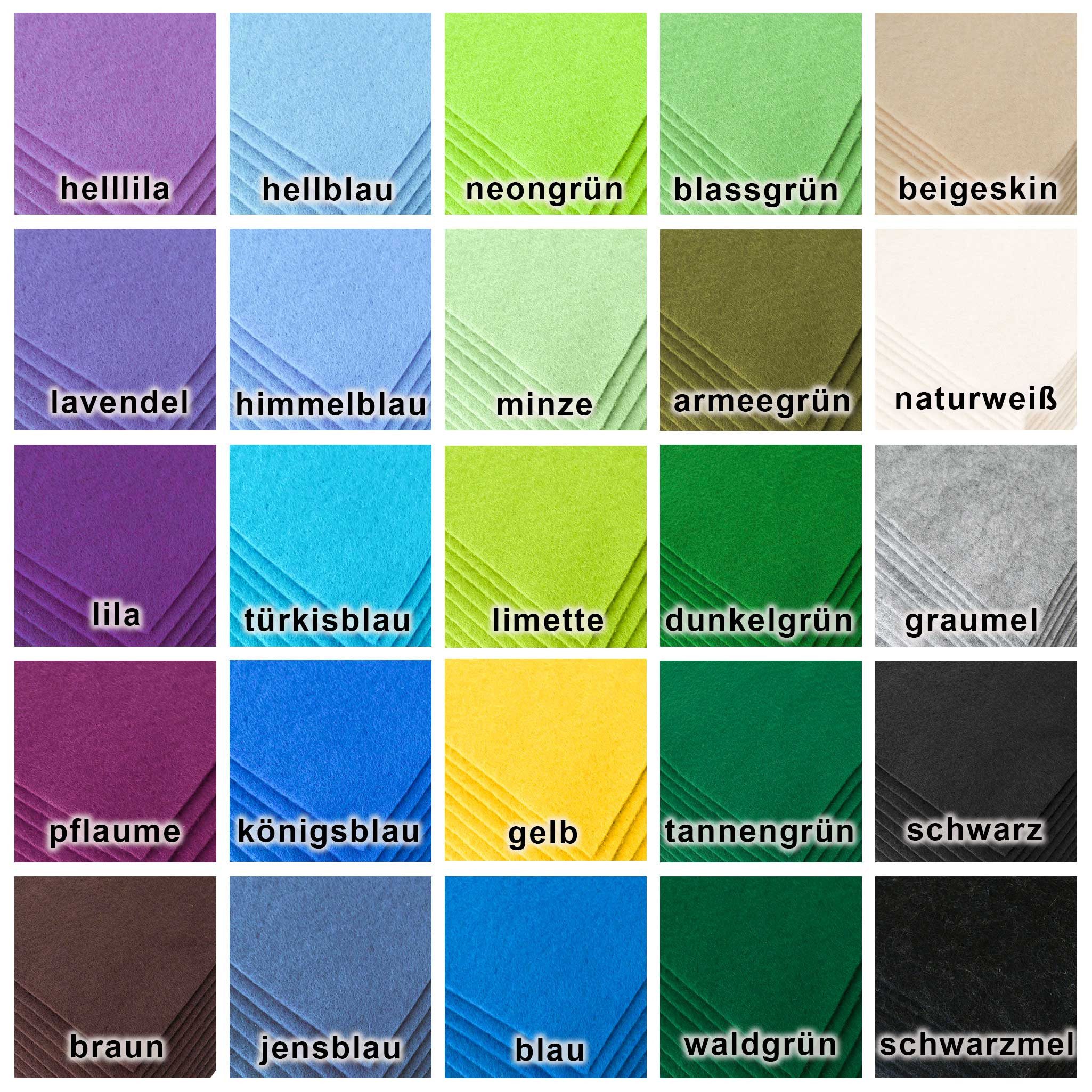 maDDma Bastelfilz Bastelfilz Bögen 10er-Pack Filz A4 Stärke 1,5-2mm Filzplatte, feuerrot